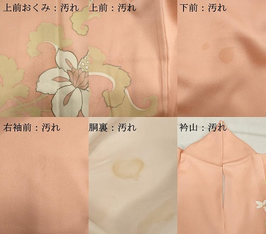 平和屋着物■訪問着 駒刺繍 更紗花唐草文 銀彩 正絹 逸品 DABF9874cd