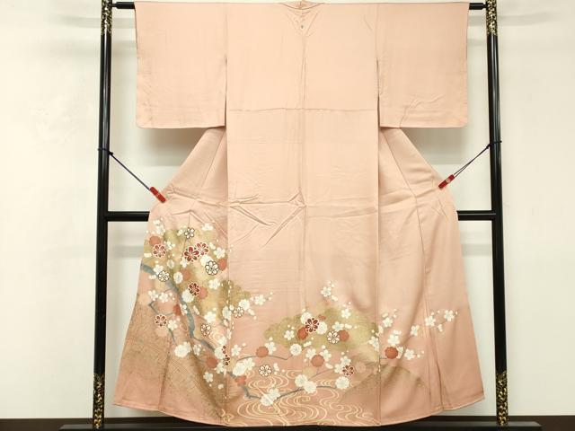 平和屋着物■豪華色留袖 駒刺繍 舞花文 金彩 正絹 逸品 DABF9884cd