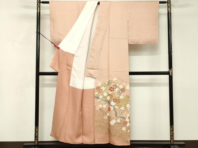 平和屋着物■豪華色留袖 駒刺繍 舞花文 金彩 正絹 逸品 DABF9884cd