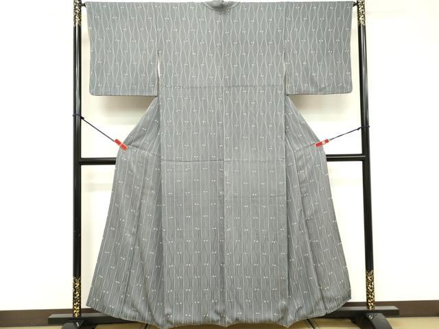 平和屋着物■上質な小紋 絞り 間道 正絹 逸品 DABF9893cd