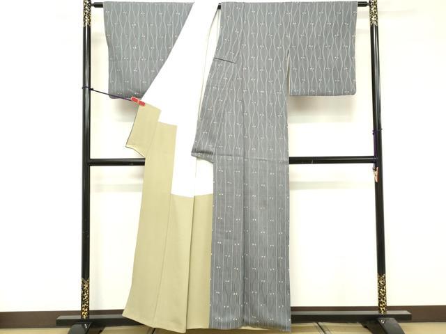 平和屋着物■上質な小紋 絞り 間道 正絹 逸品 DABF9893cd
