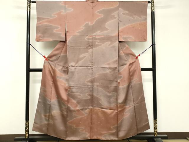 平和屋着物■訪問着 流水花文 暈し染め 金銀彩 正絹 逸品 DABF9894cd