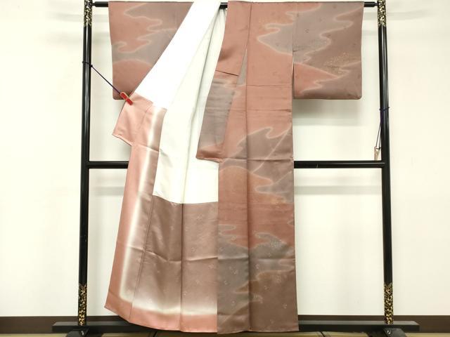 平和屋着物■訪問着 流水花文 暈し染め 金銀彩 正絹 逸品 DABF9894cd
