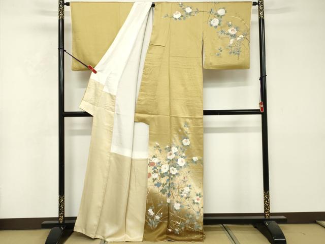 平和屋着物■訪問着 枝花文 暈し染め 金銀彩 正絹 逸品 DABF9897cd