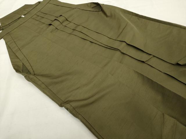 平和屋着物●男性 行灯袴 紬地 霞文 利休茶色 正絹 逸品 DABF9905cd