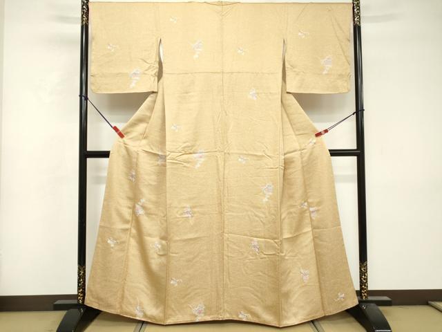 平和屋着物■上質な小紋 草花文 金彩 正絹 逸品 DABF9924cd