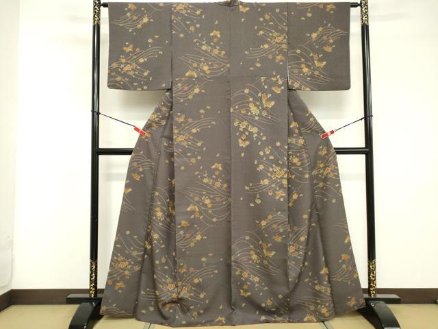 平和屋着物■小紋 花蝶文 洗える着物 DABF9933cd