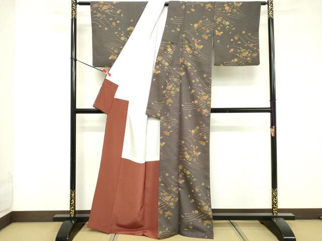 平和屋着物■小紋 花蝶文 洗える着物 DABF9933cd