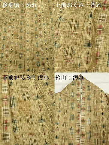 平和屋着物■上質な紬 抽象文様 正絹 逸品 DABF9947cd