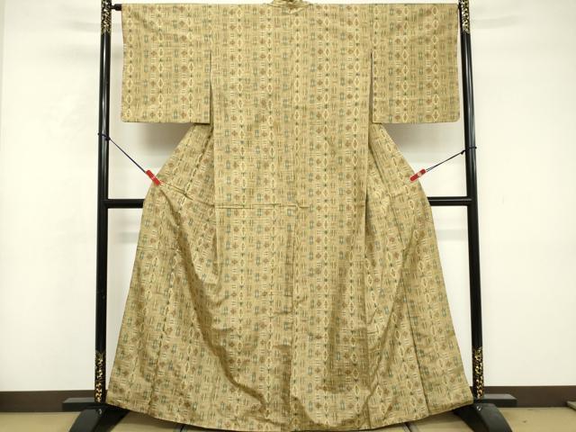 平和屋着物■上質な紬 抽象文様 正絹 逸品 DABF9947cd