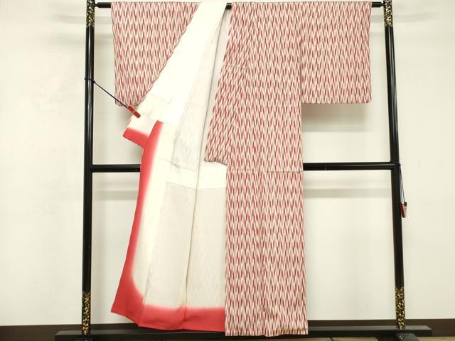 平和屋着物■上質な小紋 矢絣文様 正絹 逸品 DABF9954cd