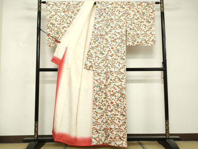 平和屋着物■上質な小紋 舞花文 松竹梅 正絹 逸品 DABF9959cd