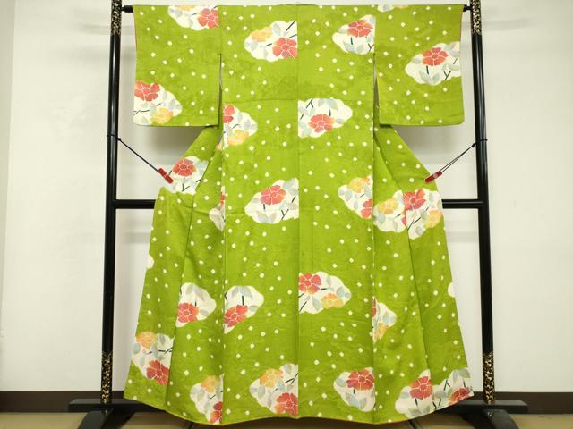 平和屋着物■上質な小紋 舞花文 正絹 逸品 DABF9981cd