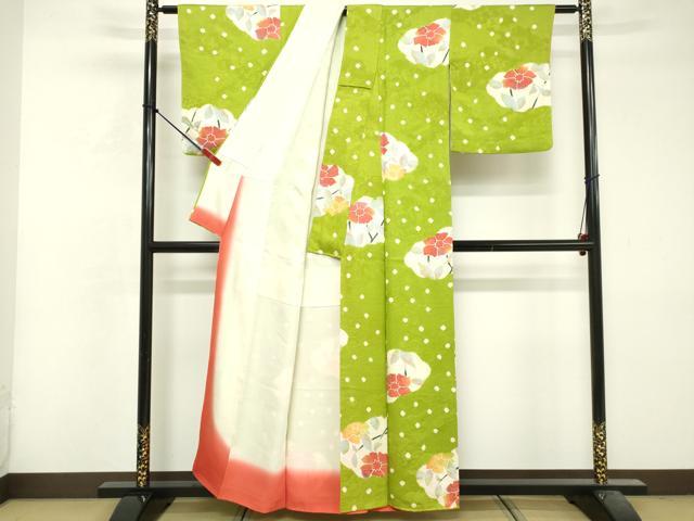 平和屋着物■上質な小紋 舞花文 正絹 逸品 DABF9981cd