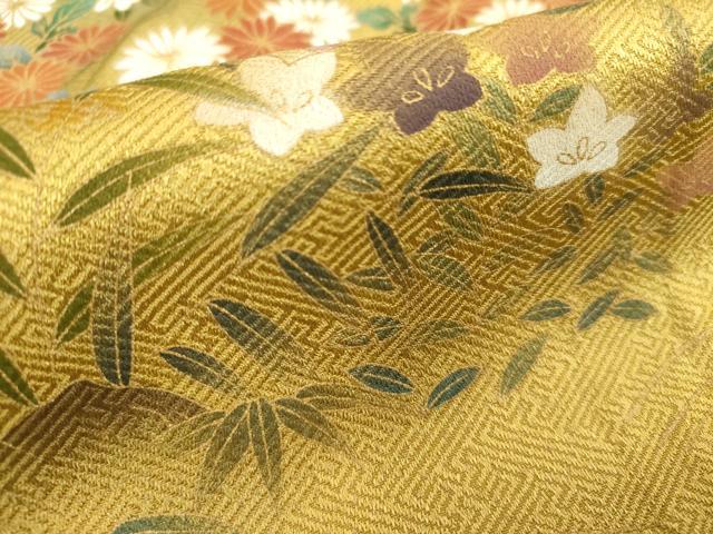 平和屋着物■豪華色留袖 御所車花文 金彩 正絹 逸品 DABF9984cd
