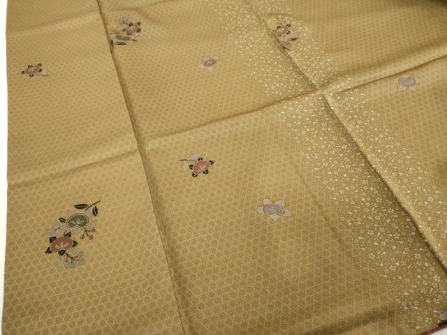 平和屋着物■上質な小紋 草花文 金彩 正絹 逸品 DABF9985cd