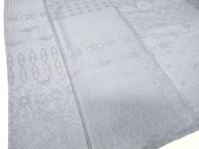 平和屋着物▽上質な色無地 単衣 正倉院牡丹唐草地紋 藤紫色 ますいわ屋扱い 正絹 逸品 DABG0024az