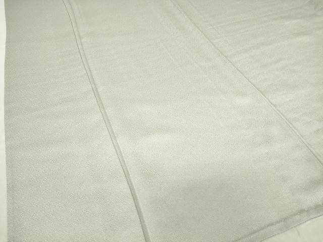 平和屋着物▽上質な色無地 単衣 紗綾型地紋 白鼠色 正絹 逸品 DABG0038az