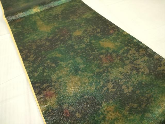 平和屋着物▼西陣 全通柄袋帯 霞文 引箔 証紙付き 正絹 逸品 未使用 DABG0116az