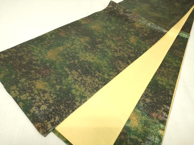 平和屋着物▼西陣 全通柄袋帯 霞文 引箔 証紙付き 正絹 逸品 未使用 DABG0116az