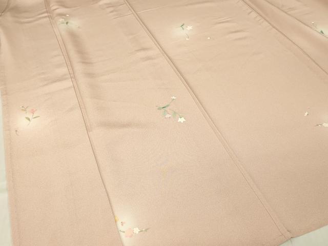 平和屋着物▽上質な小紋 単衣 草花文 蛍暈し 正絹 逸品DABG0212az