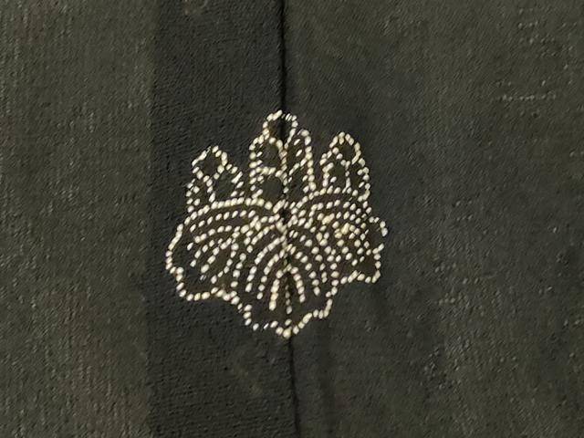 平和屋着物▽羽織 スリーシーズン 春夏秋 塵除け 杜若 黒地 銀糸 正絹 逸品 DABG0239az