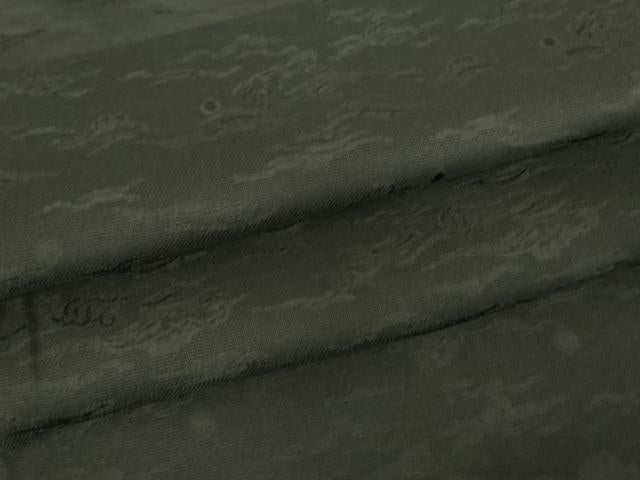 平和屋着物▽道行コート スリーシーズン 春夏秋 塵除け 雲霞文 黒地 正絹 逸品 DABG0250az