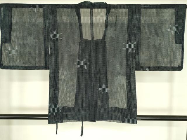 平和屋着物▽道行コート スリーシーズン 春夏秋 塵除け 楓文 正絹 逸品 DABG0252az