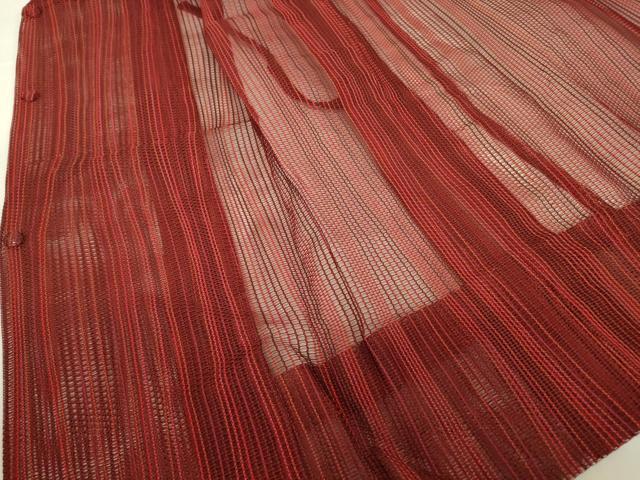 平和屋着物▽道行コート スリーシーズン 春夏秋 塵除け 縞 正絹 逸品 DABG0256az