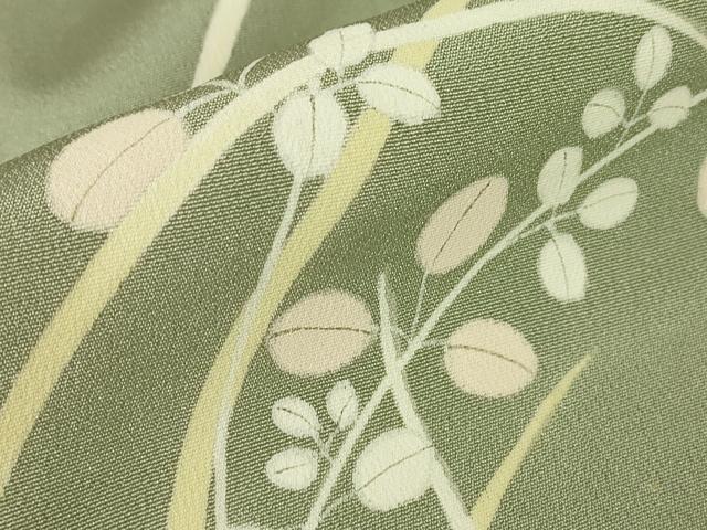 平和屋着物▽訪問着 単衣 萩文 正絹 逸品 DABG0409az