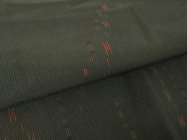 平和屋着物▽道行コート スリーシーズン 春夏秋 塵除け 変わり縞 黒地 正絹 逸品 DABG0418az