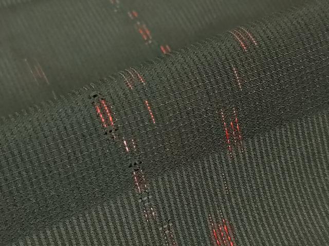 平和屋着物▽道行コート スリーシーズン 春夏秋 塵除け 変わり縞 黒地 正絹 逸品 DABG0418az