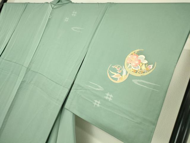 平和屋着物▽訪問着 単衣 花丸文 金彩 正絹 逸品 DABG0435az