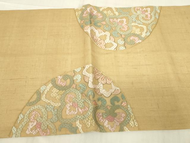 平和屋着物*夏物 絽刺し 区限刺繍 総刺繍 太鼓柄袋帯 正倉院花文 金糸 正絹 逸品 DABG0616az