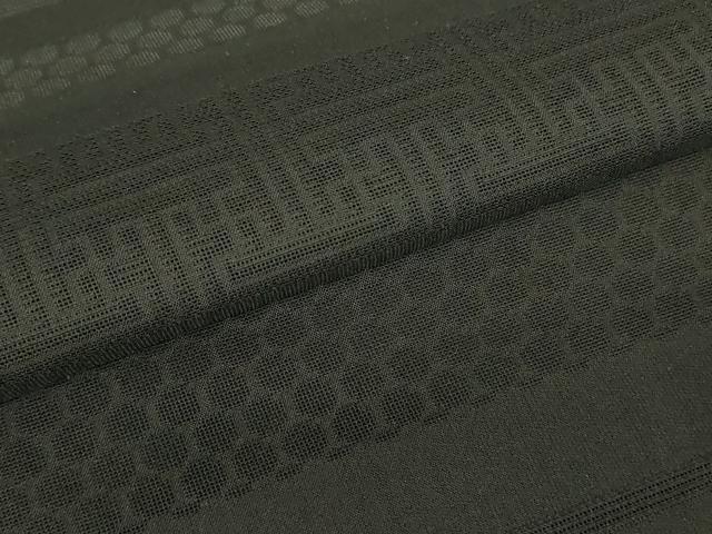 平和屋着物▽羽織 スリーシーズン 春夏秋 塵除け 紗綾型文 黒地 正絹 逸品 未使用 DABG0660az