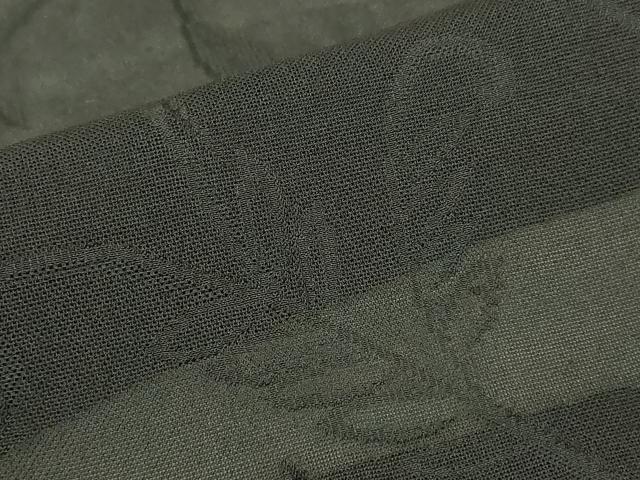 平和屋着物▽羽織 スリーシーズン 春夏秋 塵除け 蔦の葉文 黒地 正絹 逸品 未使用 DABG0661az