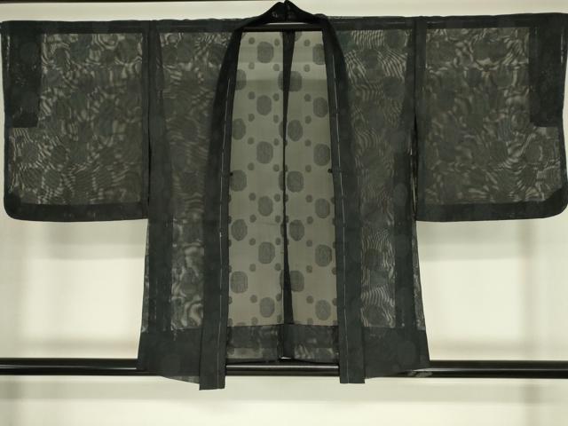 平和屋着物▽羽織 スリーシーズン 春夏秋 塵除け 丸文 蝋色 洗える着物 DABG0663az