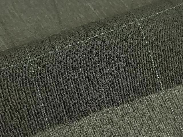 平和屋着物▽羽織 スリーシーズン 春夏秋 塵除け 格子 黒地 正絹 逸品 DABG0665az