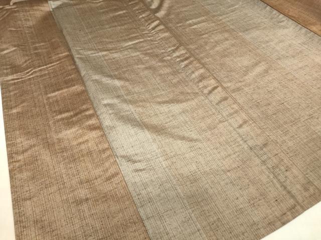 平和屋着物▽上質な紬 単衣 間道 正絹 逸品 DABG0701az