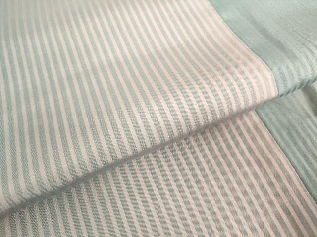 平和屋着物▽道中着 スリーシーズン 春夏秋 塵除け 縞 ロング丈 正絹 逸品 DABG0722az