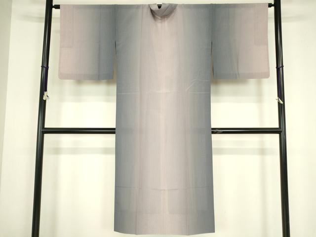 平和屋着物▽道行コート スリーシーズン 春夏秋 塵除け 縞 ロング丈 正絹 逸品 DABG0729az