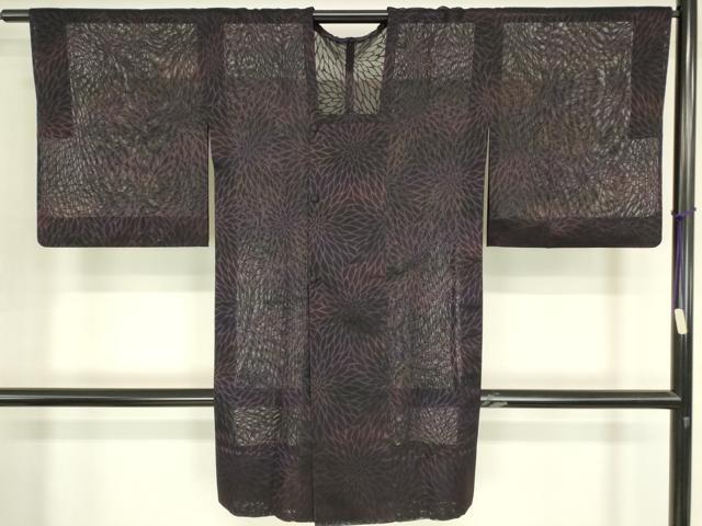 平和屋着物▽道行コート スリーシーズン 春夏秋 塵除け 花尽くし ロング丈 正絹 逸品 DABG0730az