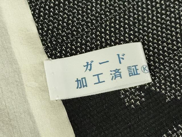 平和屋着物▽本塩沢 単衣 雪輪霞文 正絹 逸品 DABG0748az