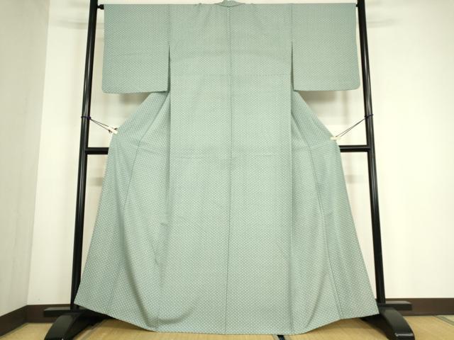 平和屋着物▽江戸小紋 単衣 七宝花文 正絹 逸品 DABG0756az