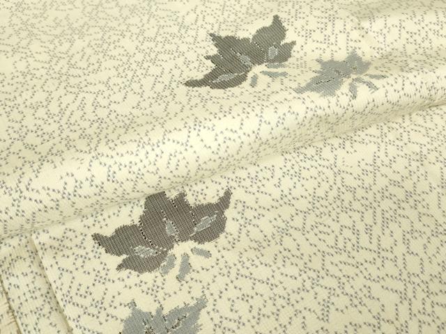 平和屋着物▽本場大島紬 白大島 単衣 桐文 正絹 逸品 DABG0766az