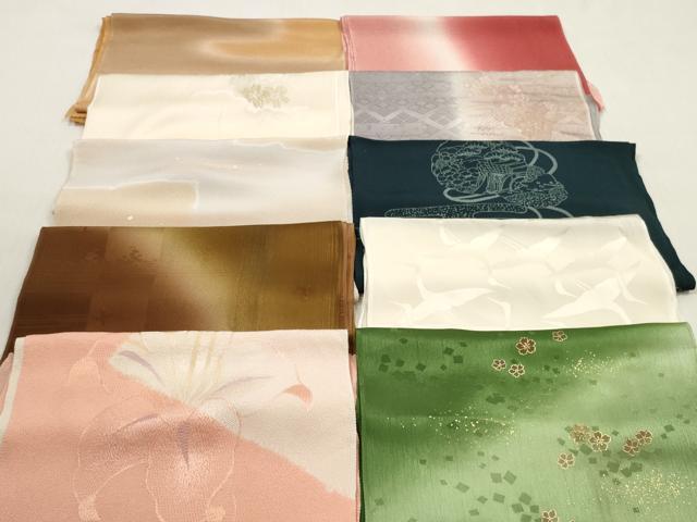 平和屋着物★和装小物 帯揚げ10枚セット 丹後ちりめん 正絹 逸品 DABG1244xg