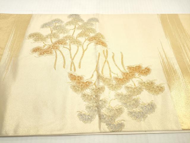 平和屋着物◎太鼓柄袋帯 枝松文 金銀糸 正絹 逸品 DABG1491xg