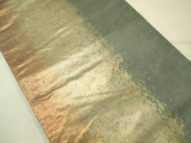 平和屋着物◎六通柄袋帯 霞文 箔化粧 金糸 引箔 正絹 逸品 DABG1564ya