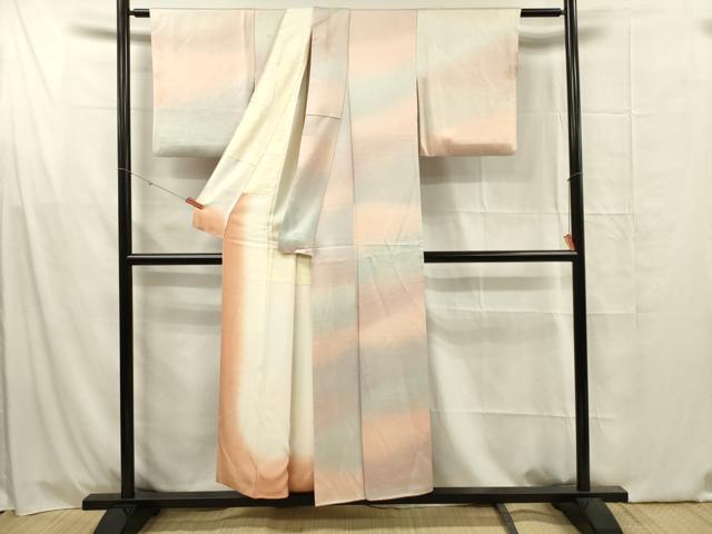 平和屋着物■上質な小紋 作家物 霞文 暈し染め 正絹 逸品 DABG1599ya