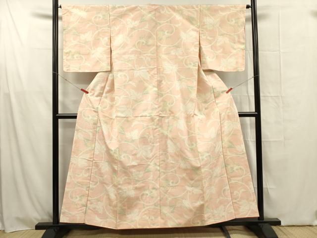 平和屋着物■上質な紬 枝葉文 正絹 逸品 DABG1605ya